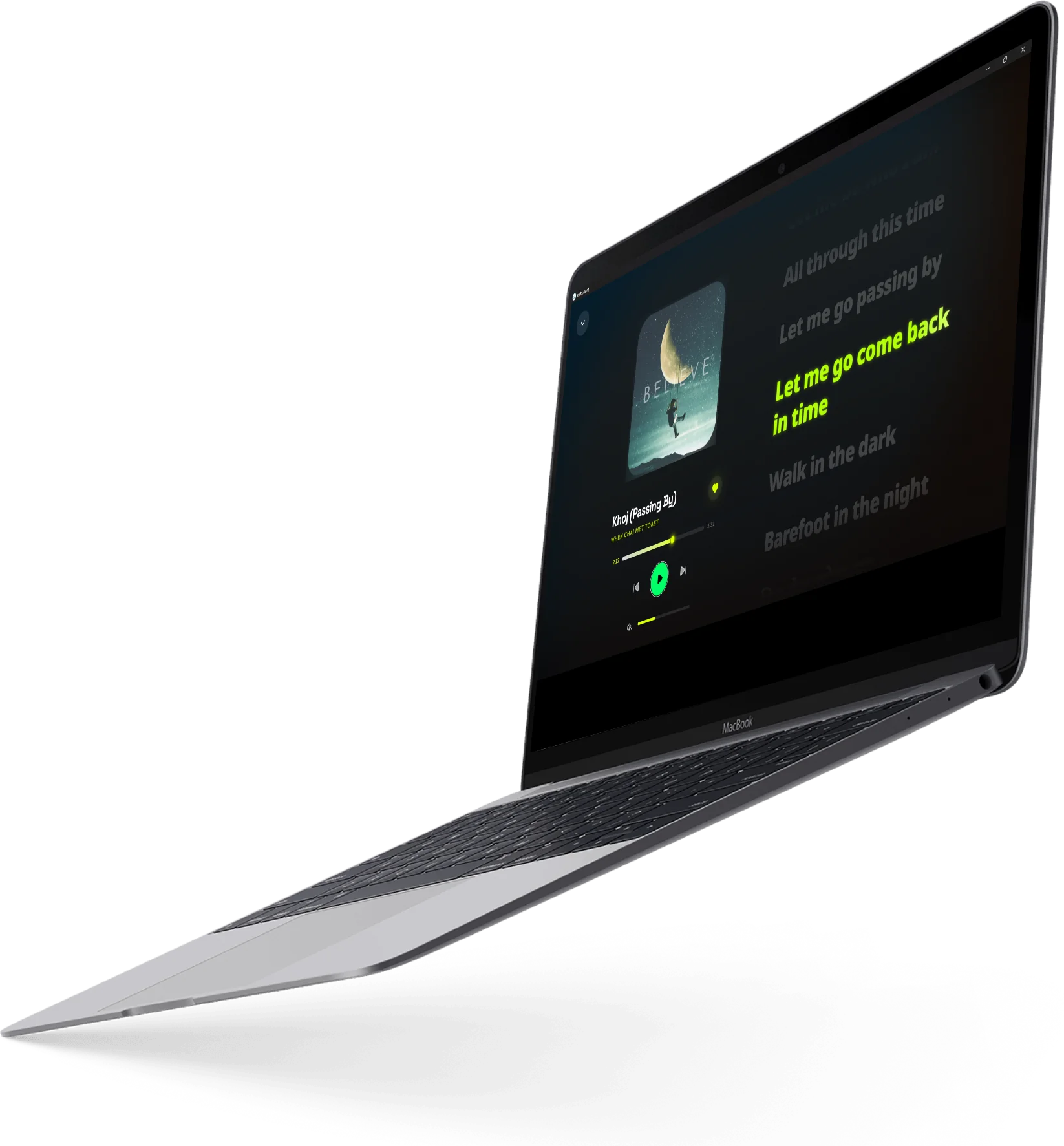 NekoBeat player shown on a laptop